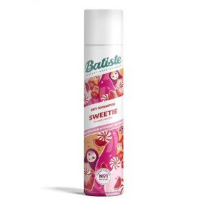 Batiste Dry Shampoo Sweetie 200ml bottle with floral design for hair volume and oil absorption